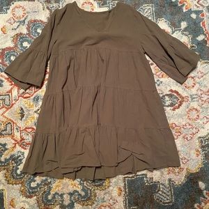 Large linen blend dress